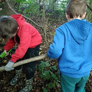 Children Sawing